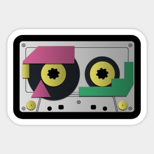 1980s Cassette Tape Papercraft Illustration Sticker